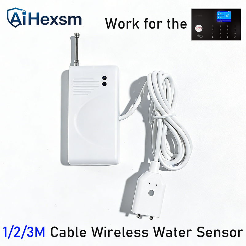 Water Alarm Sensor - 1/2/3meter Wireless 433MHz Water Leak Alarm