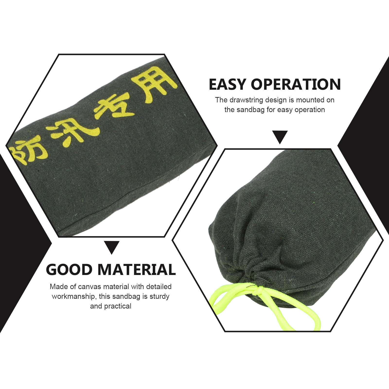 2Pcs Thickened Canvas Sandbags - Flood Barrier Bag 评论和价格