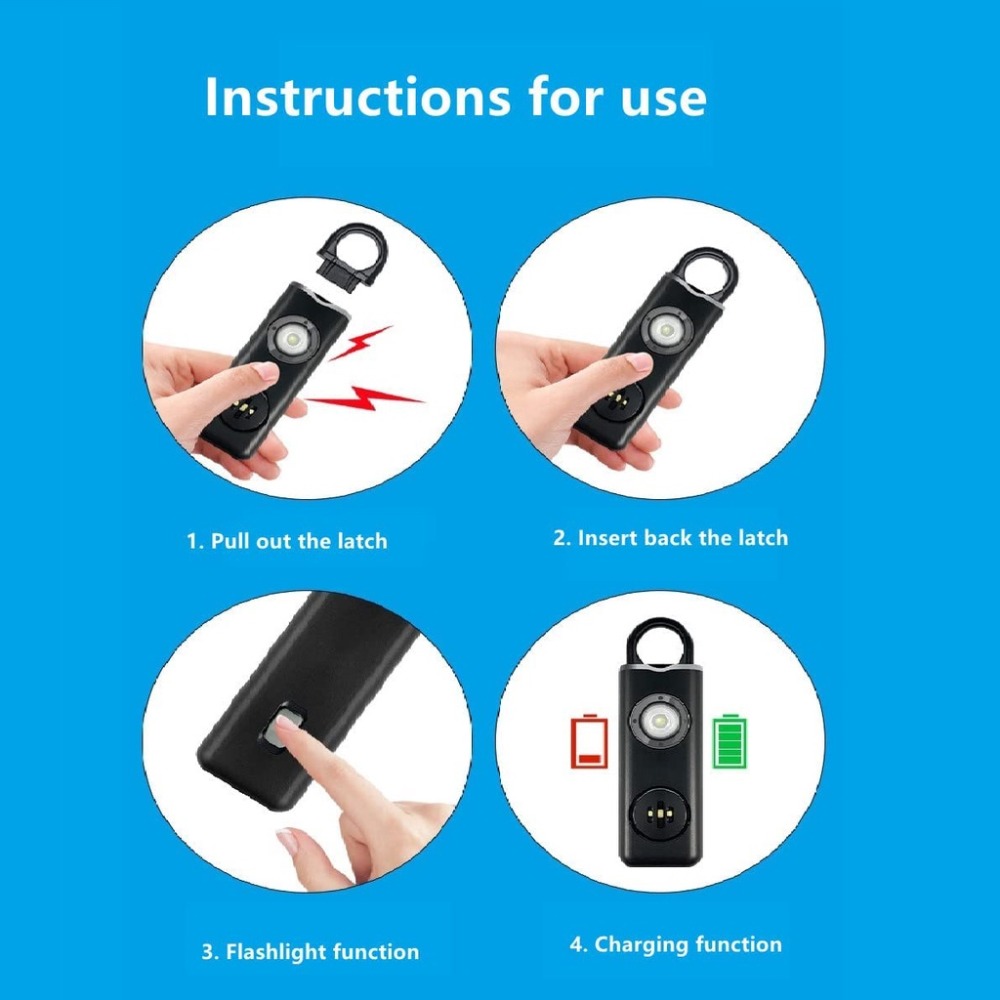 130 High DB Safe Sound Persona - Personal Alarm Keychain 评论和价格