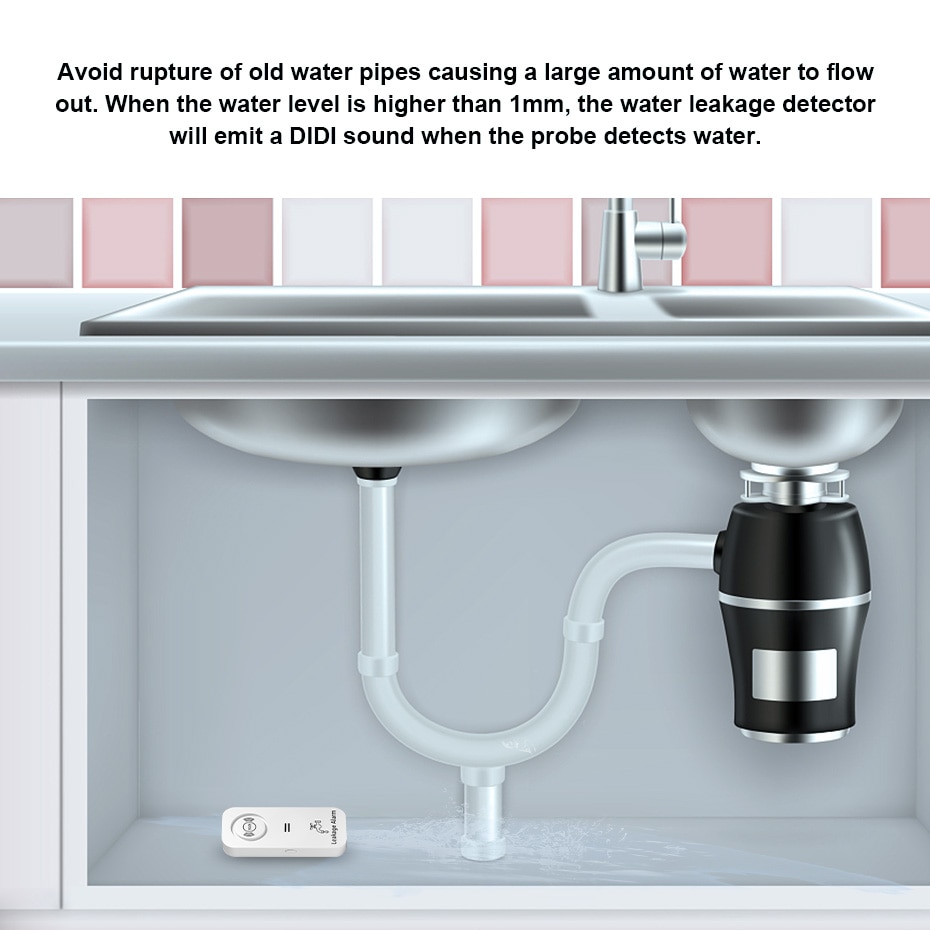 KERUI Wireless Water Sensor 90 - Water Alarm Sensor 评论和价格