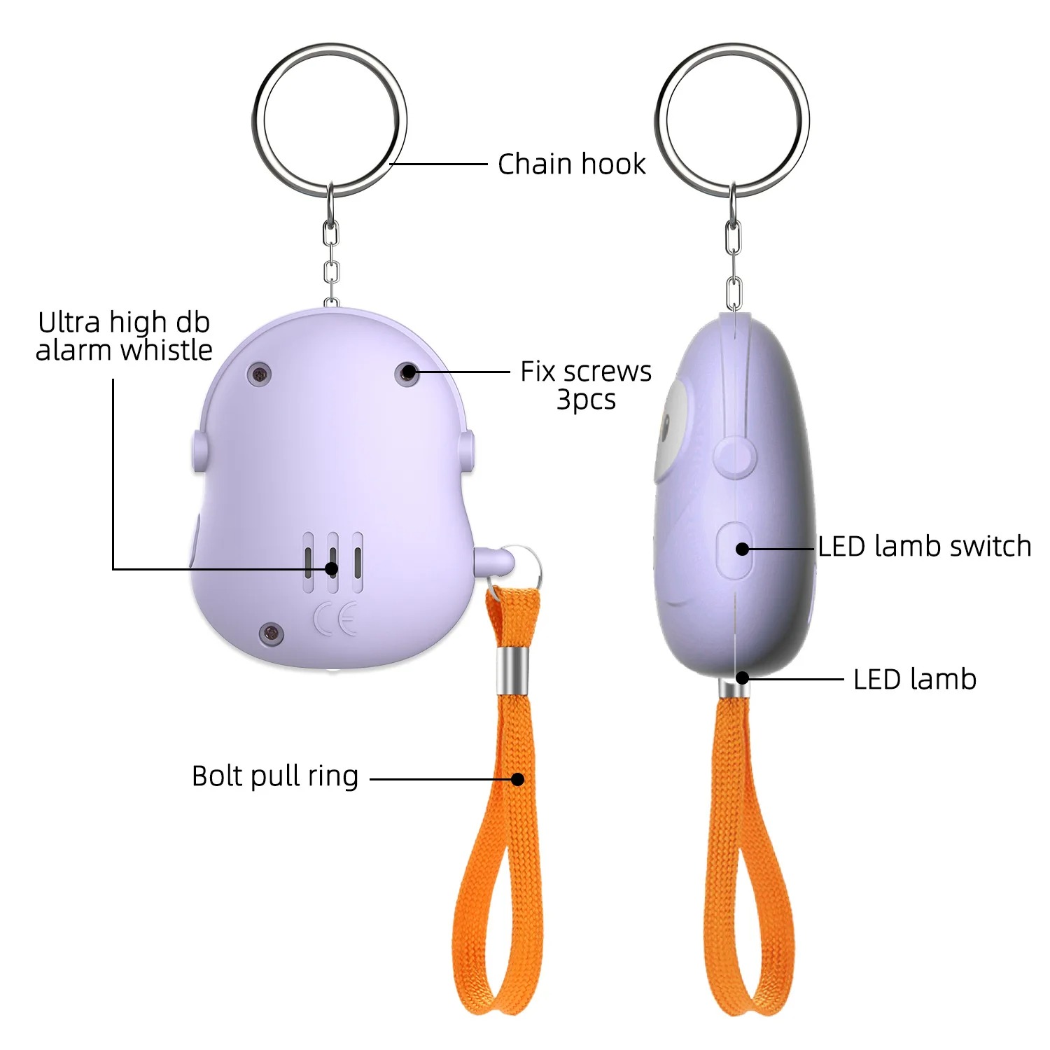 Personal Self Defense 5Pcs Ala - Personal Alarm Keychain 评论和价格