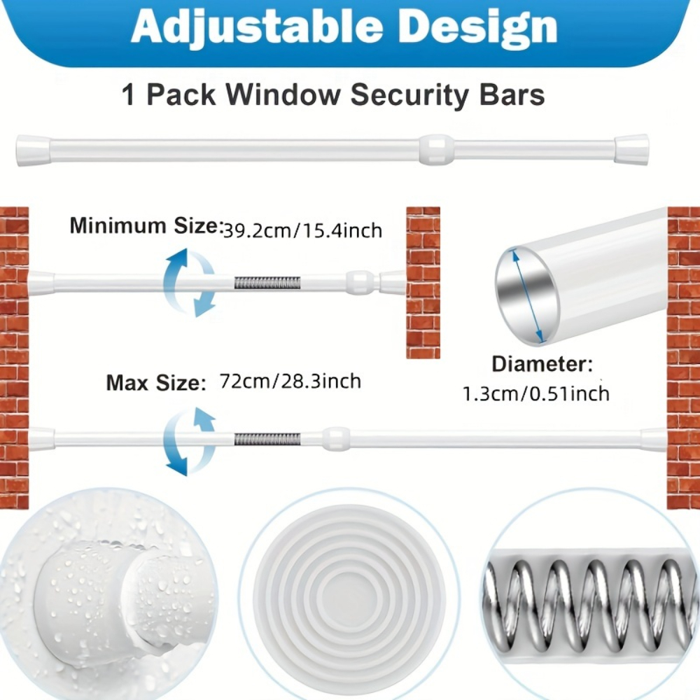 Adjustable Metal Window & Door - Window Lock Bar 评论和价格