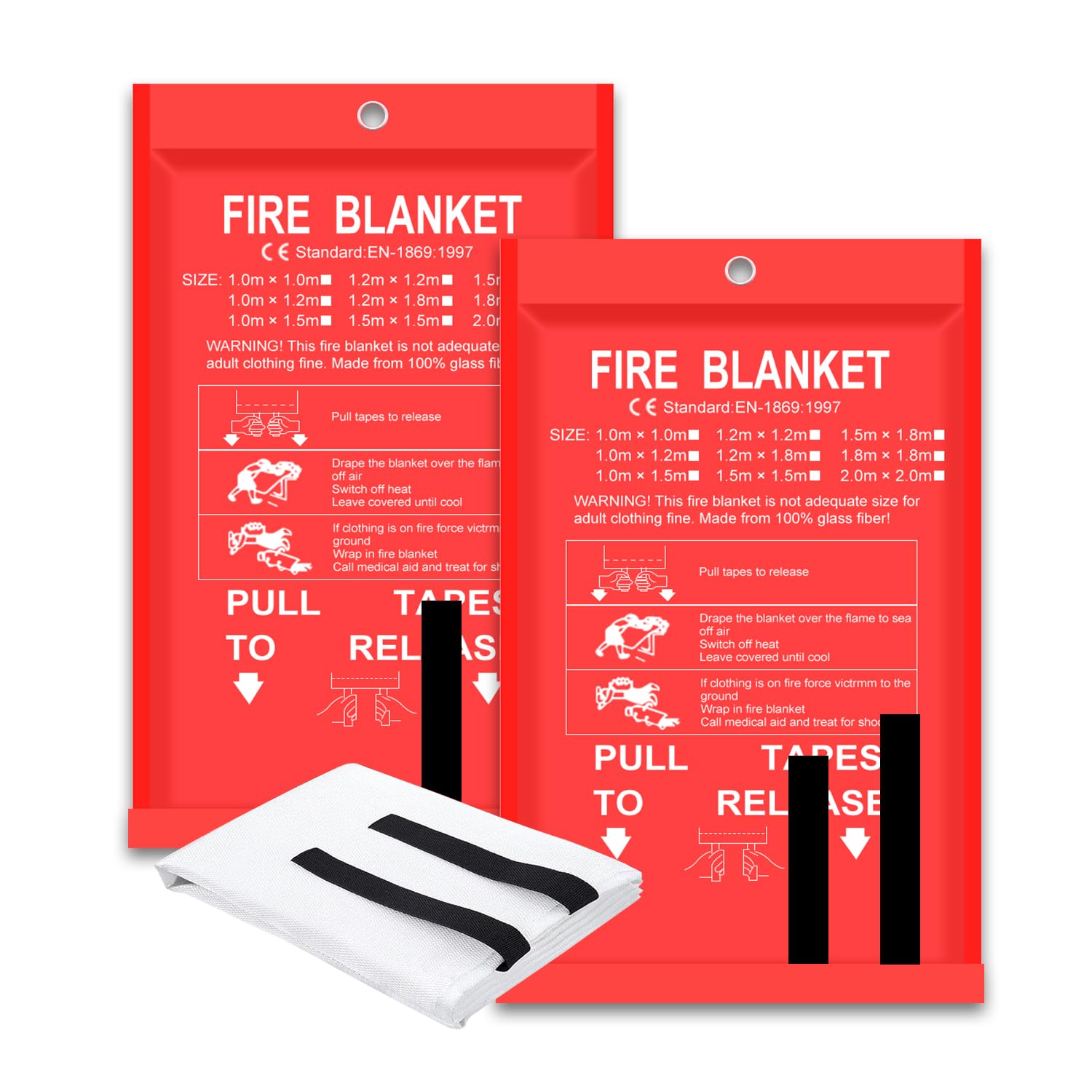 Fire Blanket 2 Pack 2*2m/1.5*1 - Fire Blanket Kitchen 评论和价格