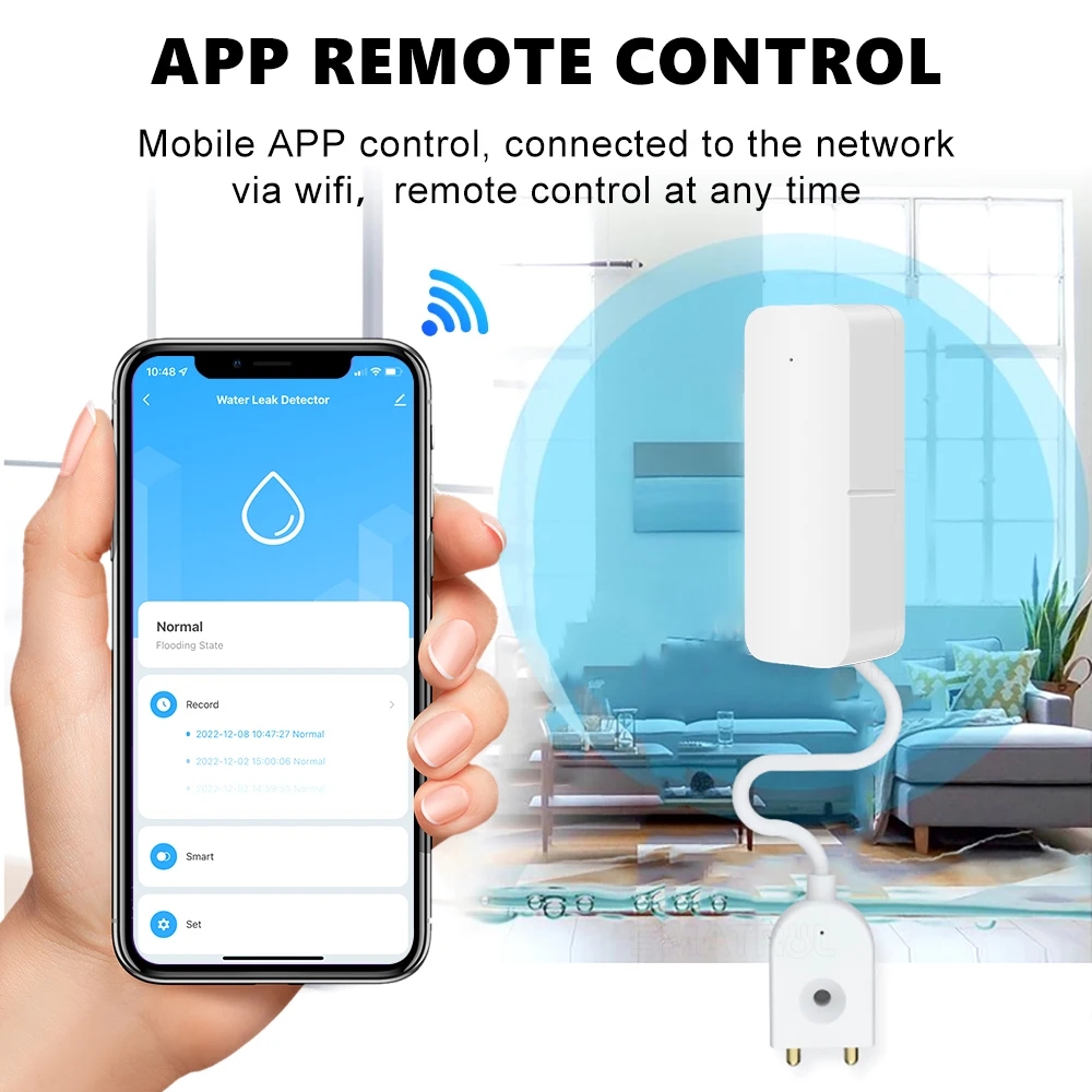 Tuya WiFi Smart Water Leak Sen - Water Alarm Sensor 评论和价格