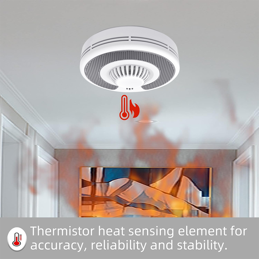 Wireless Interlinked(433MHz)+T - Smoke Detector Interconnected 评论和价格