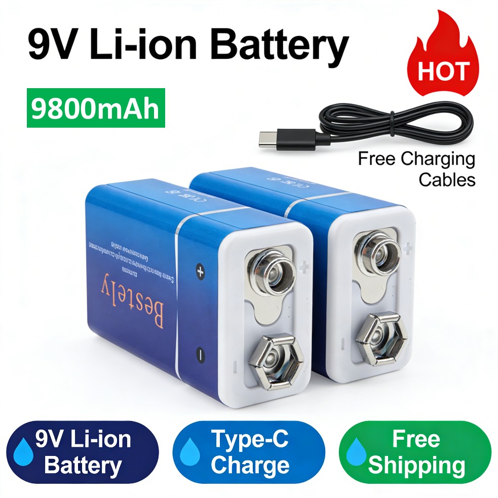 Rechargeable 9V Battery, 9800m - Smoke Detector Interconnected 评论和价格