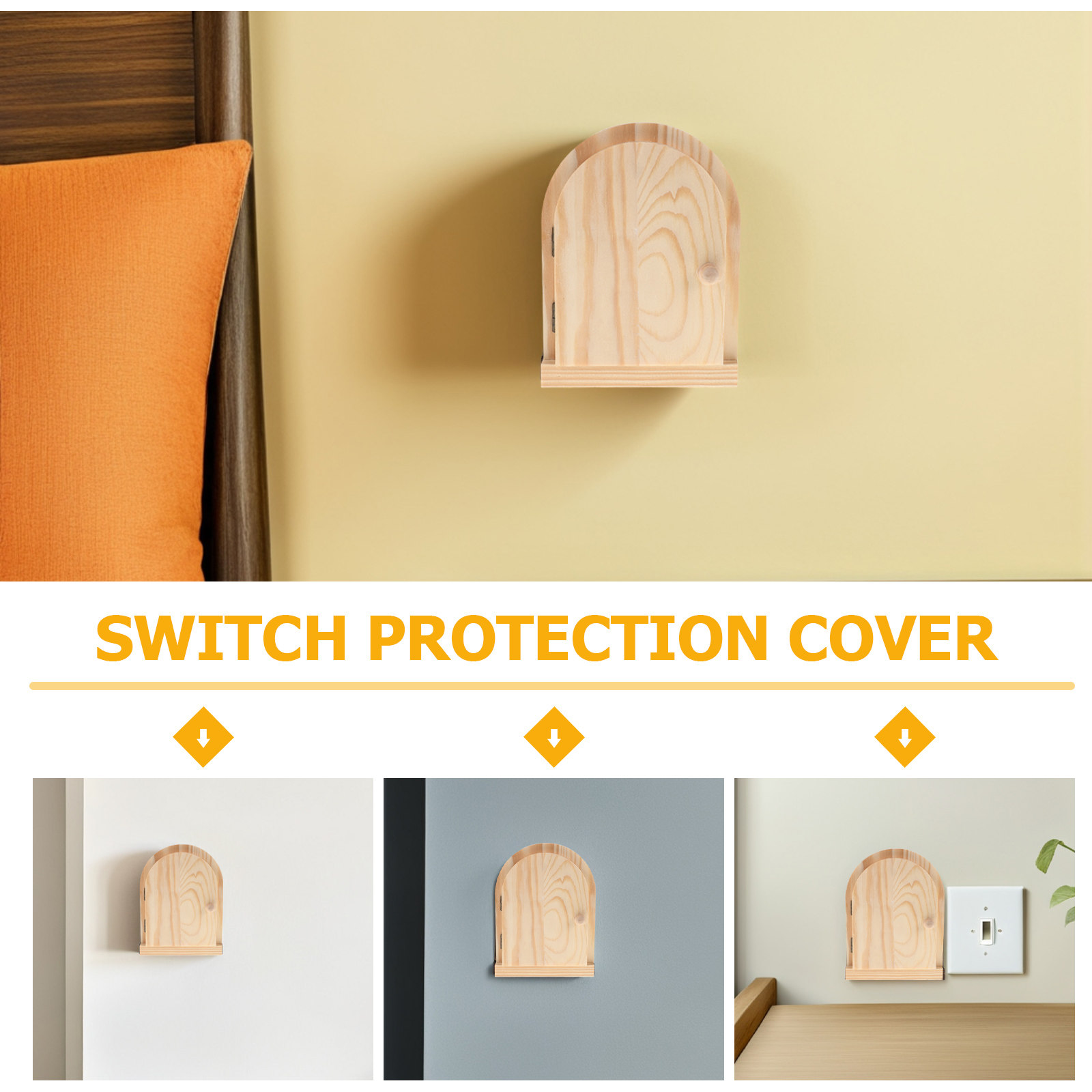 Door Shaped Wooden Outlet Cove - Outlet Cover Baby 评论和价格