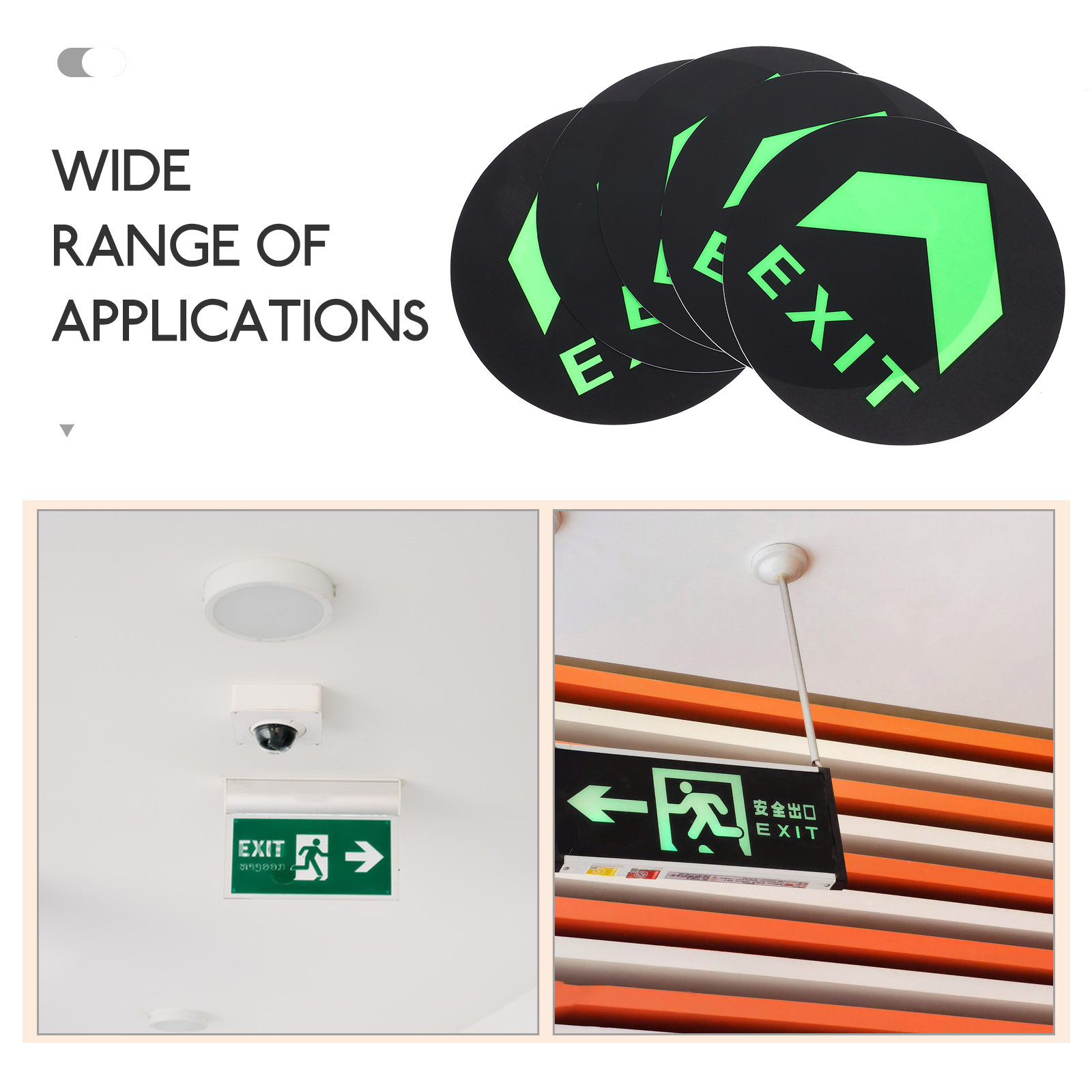 5Pcs Glow in The Dark Exit Sig - Emergency Exit Sign 评论和价格
