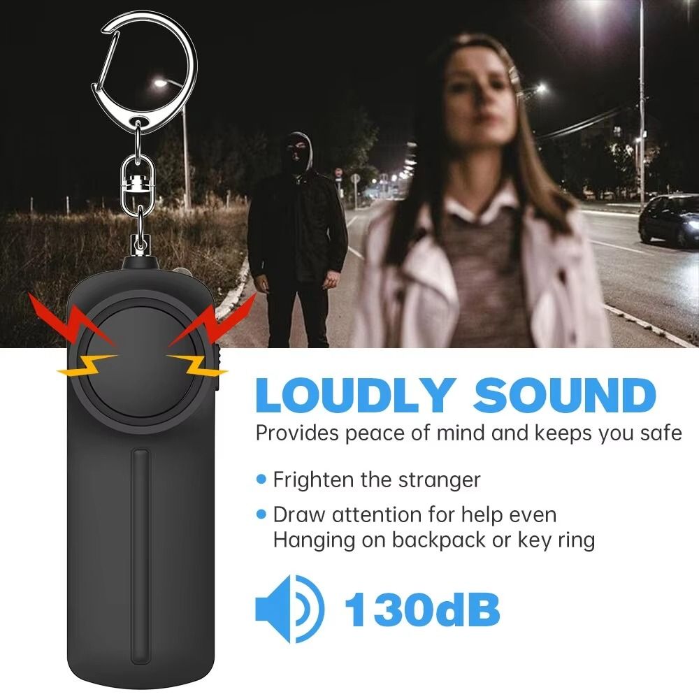 130dB Loud Personal Security A - Personal Alarm Keychain 评论和价格