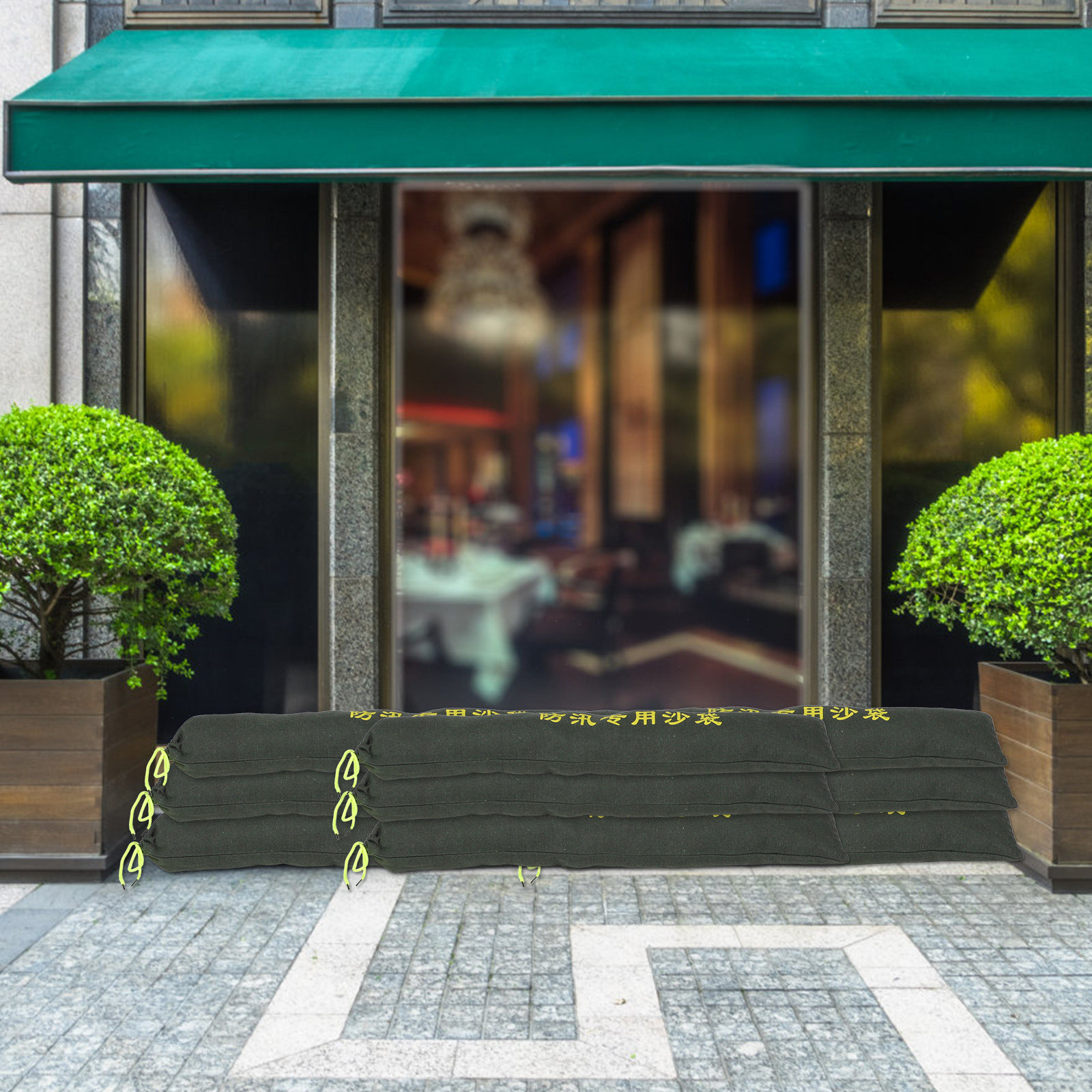 2Pcs Anti-Flood Sandbags Canva - Flood Barrier Bag 评论和价格