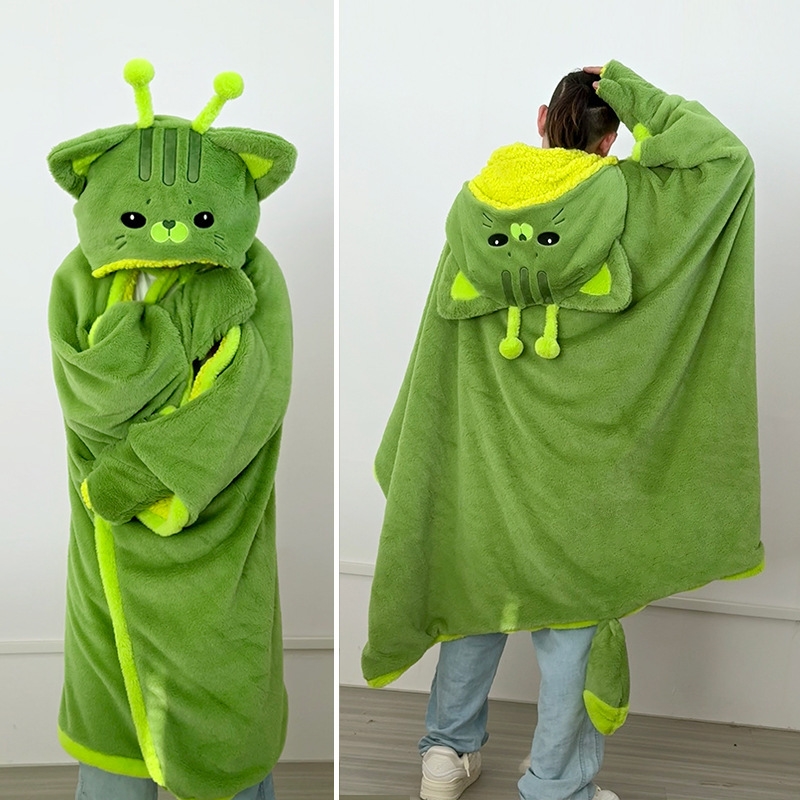Cartoon Cute Alien Cat Hooded  - Fire Blanket Kitchen 评论和价格