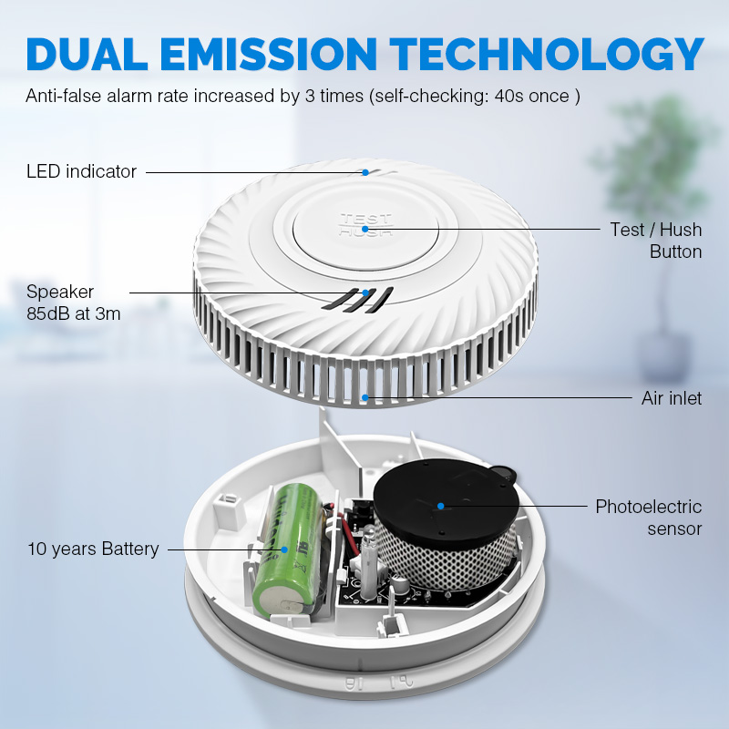 Powered Hotel Smart Wireless T - Smoke Detector Interconnected 评论和价格
