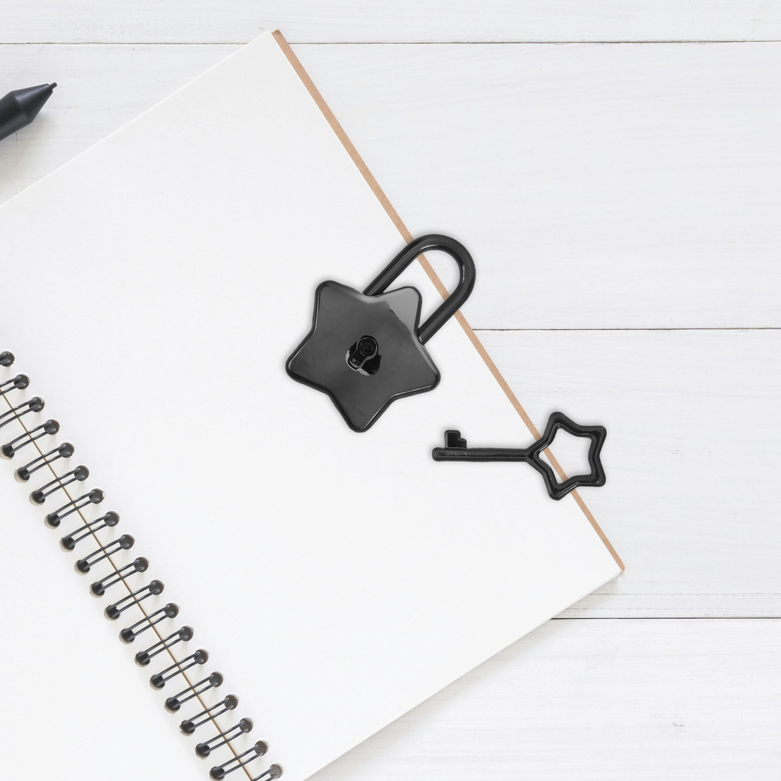 Small Star Shaped Mini Noteboo - Lockbox Key Secure 评论和价格