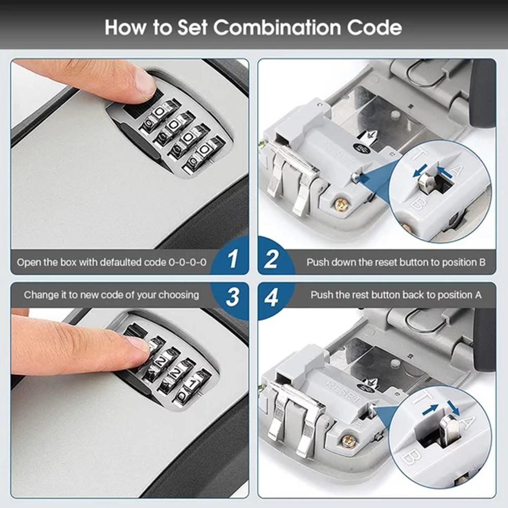 Wall-Mounted Key Storage Box P - Lockbox Key Secure 评论和价格