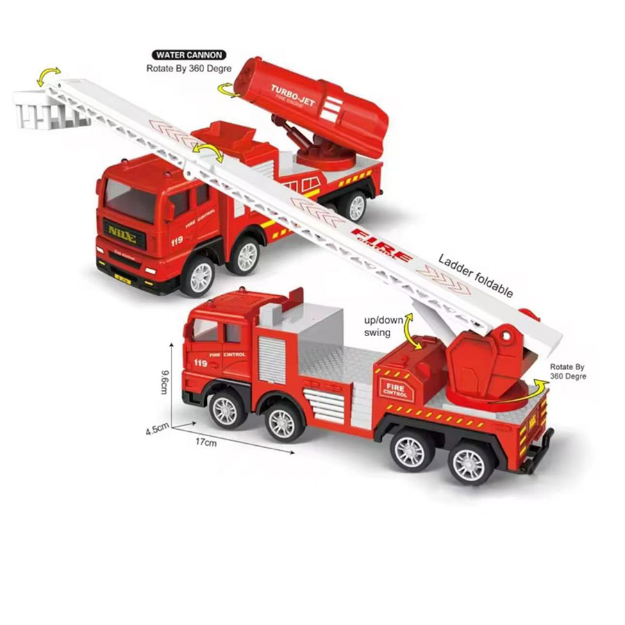 1pc-Alloy Fire Truck 1:32 Simu - Fire Escape Ladder 评论和价格