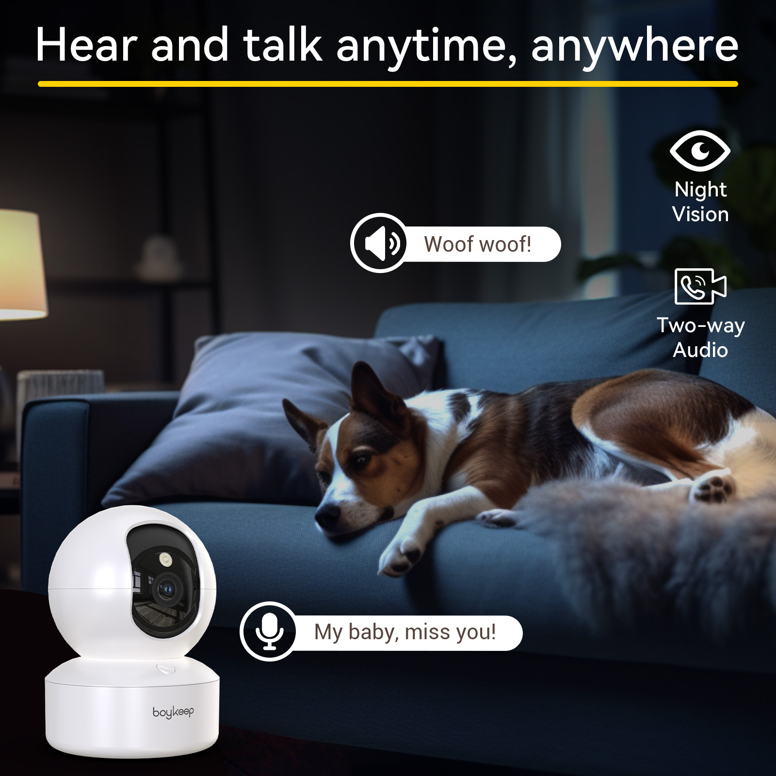 Boykeep 2K Pet Dog Camera with - Eufy Camera E220 评论和价格