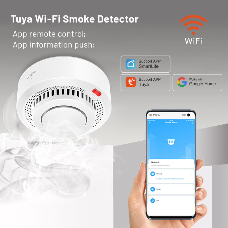 6Pack Tuya WiFi Smart Smoke Se - Smoke Detector Interconnected 评论和价格